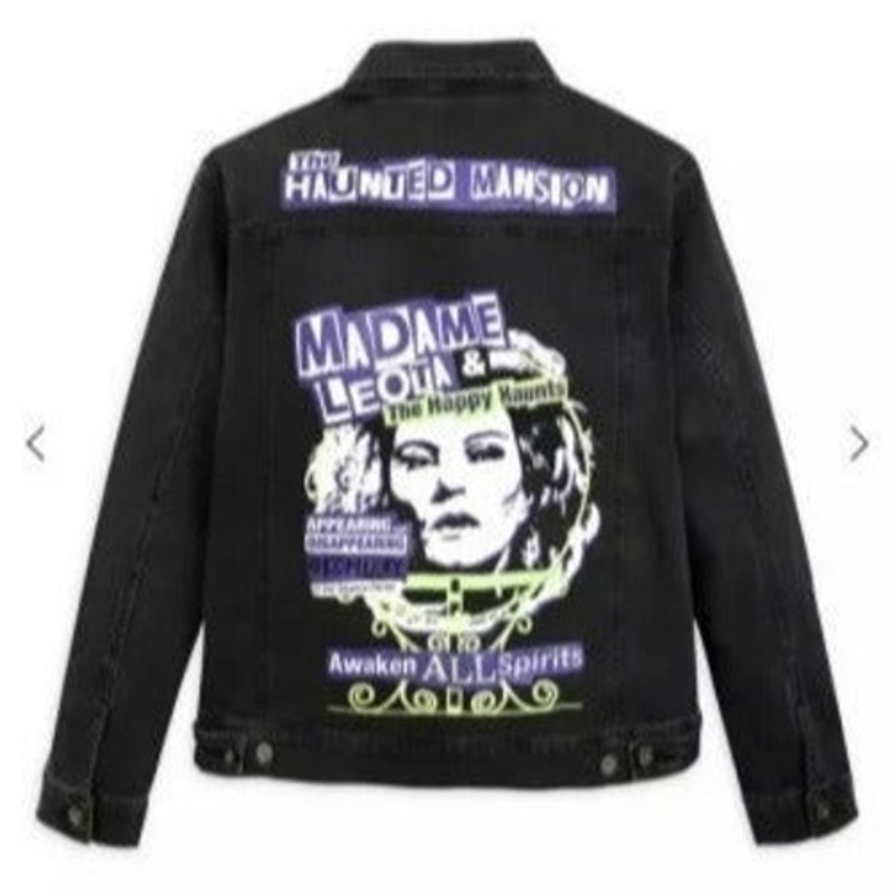 NEW Disney Women Trucker Jean Jacket XS S M L Haunted Mansion Madame Leota Denim
